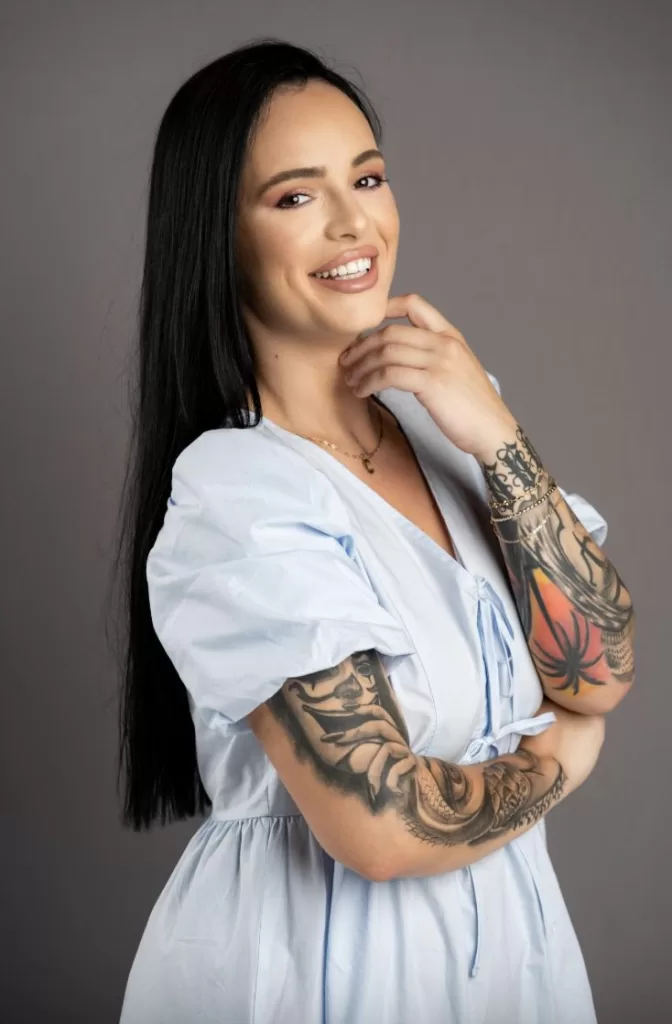 Costina Zota la sedința foto pentru emisiunea Mireasa