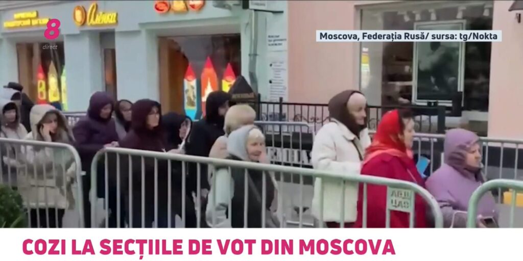 Cozi la secția de votare din Rusia