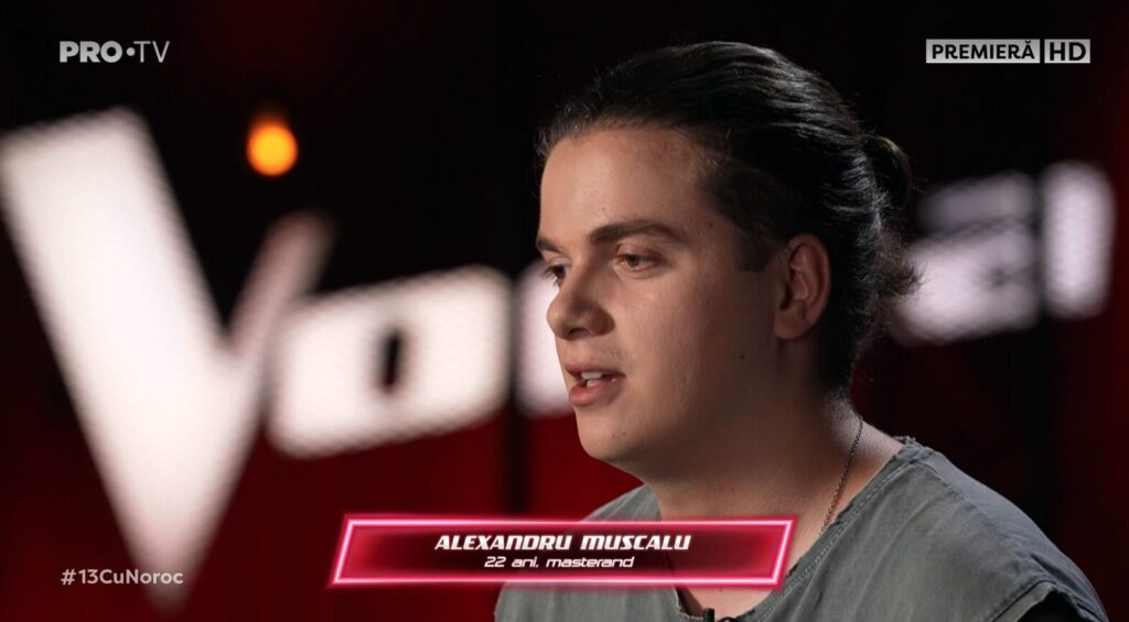 Alexandru Muscalu, primul concurent din seara de 3 octombrie de pe scena Vocea României