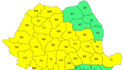 Vin furtuni puternice. Grindină mare și fenomene meteo extreme
