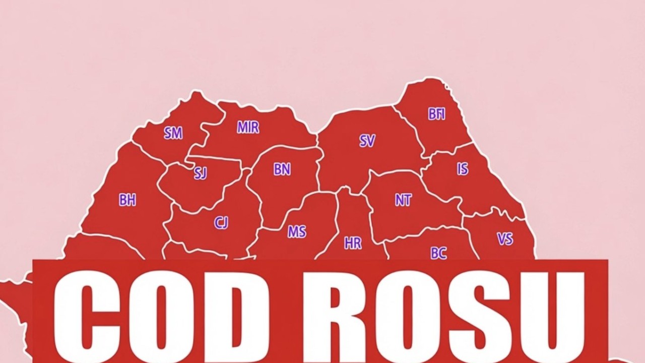 UPDATE S-a emis Cod Roșu de furtuni și grindină