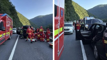 O stâncă a căzut peste o mașină în mers. Medicii n-au mai avut ce face