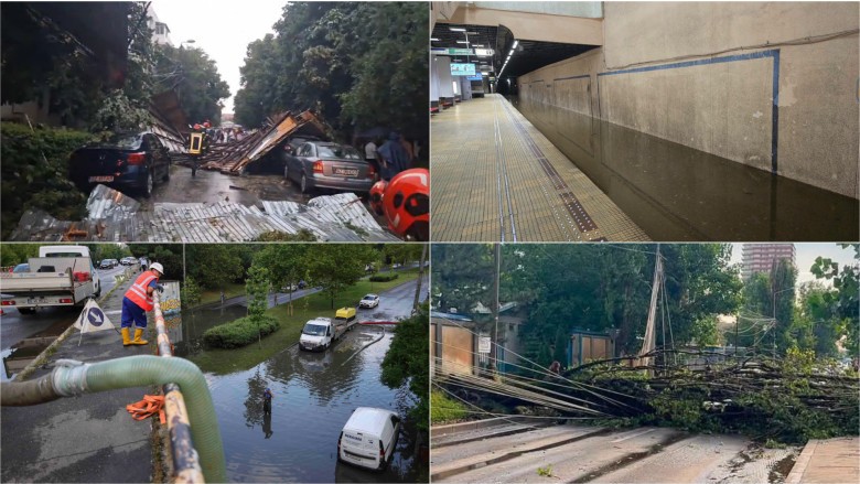 Furtuna a paralizat Bucureștiul aproape 2.000 de apeluri la 112 metrou inundat și sute de intervenții încă în așteptare