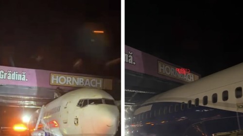 Oamenii au crezut că nu văd bine. Un avion a rămas blocat sub un pod de lângă aeroportul Otopeni